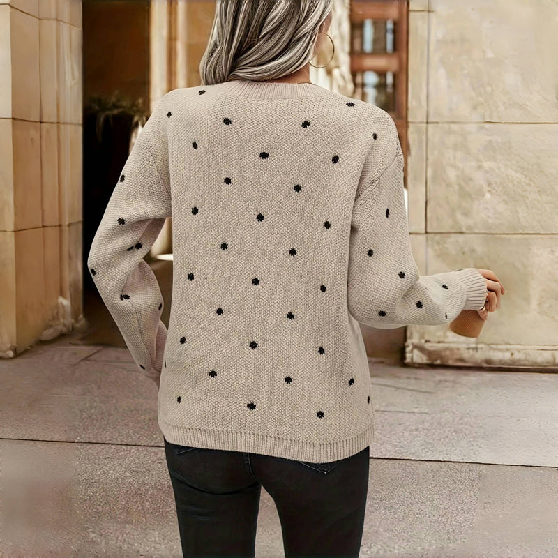 Lilah | Polka Dot Knit Pullover