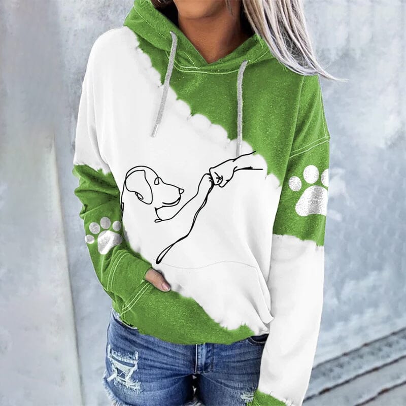 Trendy Loose Hoodie with Digital Print