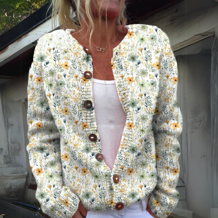 Leilani™ - Warm and beautiful cardigan with floral pattern
