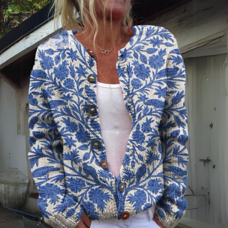 Leilani™ - Warm and beautiful cardigan with floral pattern