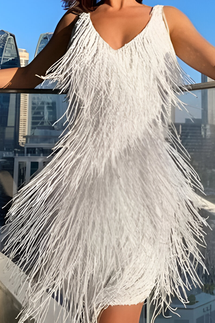 Neli™ | Chic Sparkling Tassel Dress