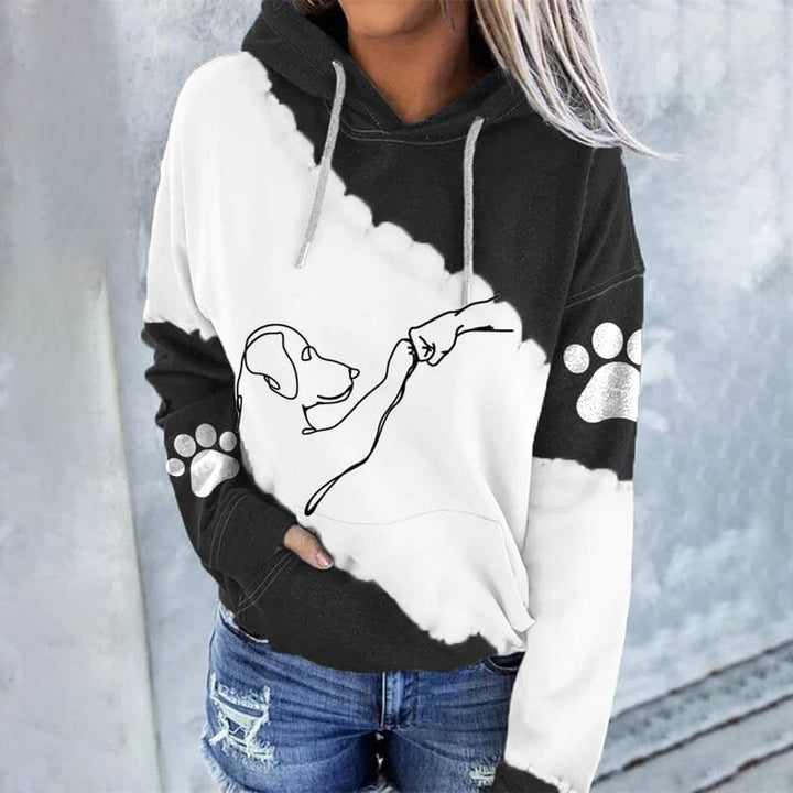 Trendy Loose Hoodie with Digital Print