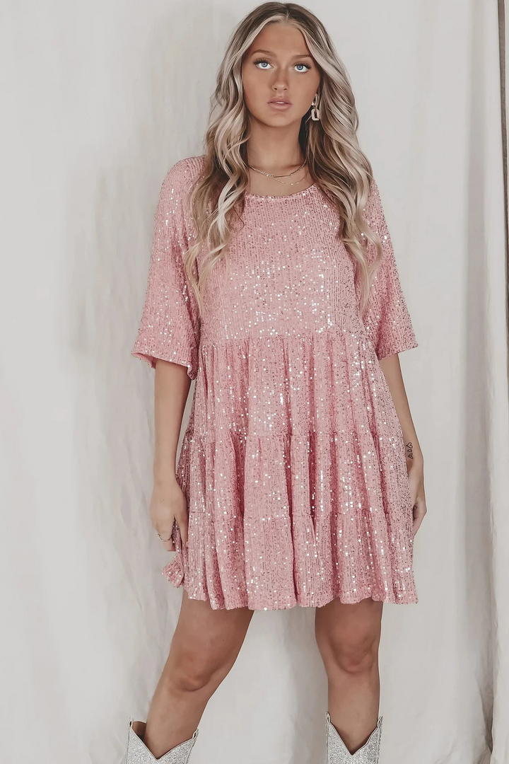 Lilia™ | Elegant Loose Party Dress with Sequins