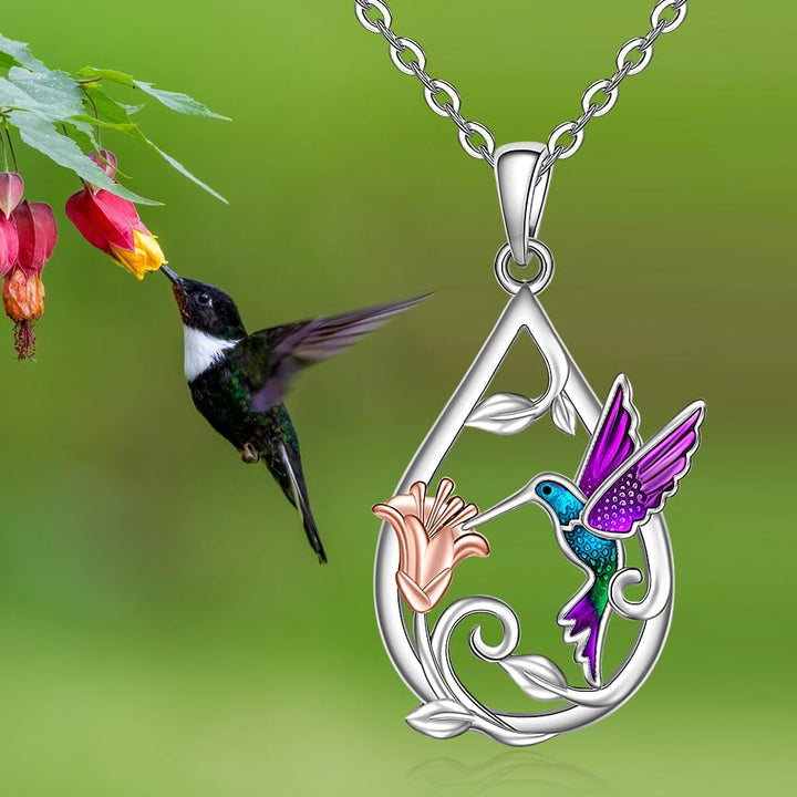 Beautiful Hummingbird Necklace for Women with Free Earrings