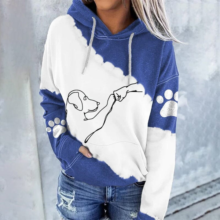 Trendy Loose Hoodie with Digital Print