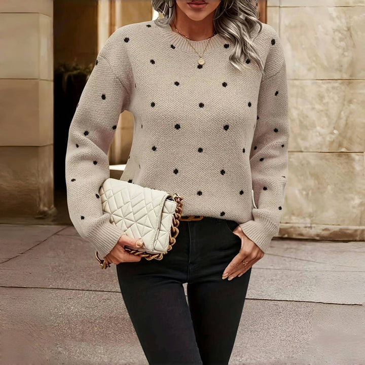 Lilah | Polka Dot Knit Pullover