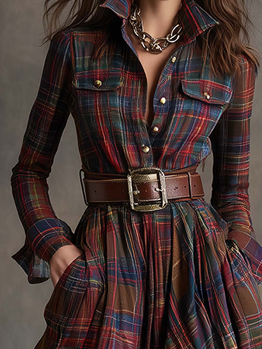 Giulietta - Maxi Check Shirt Dress