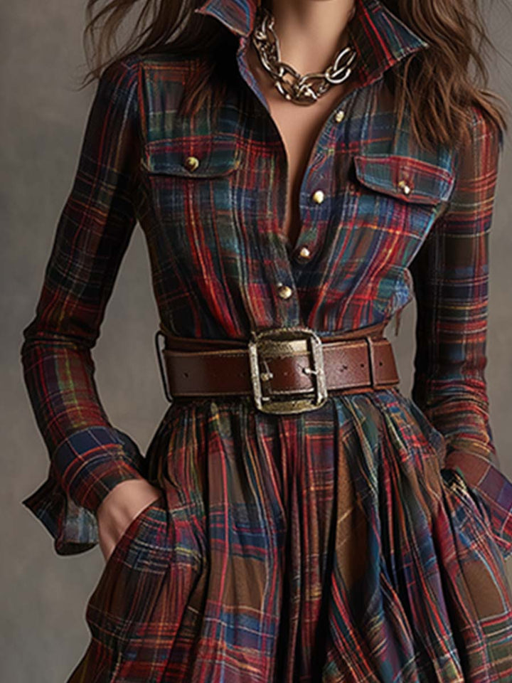Giulietta - Maxi Check Shirt Dress