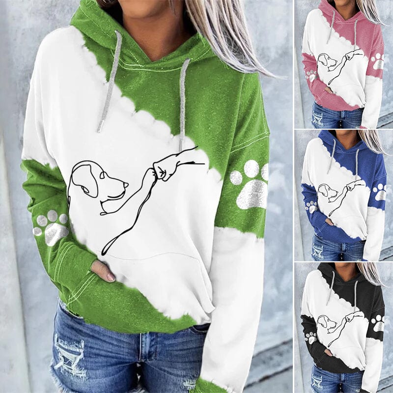 Trendy Loose Hoodie with Digital Print