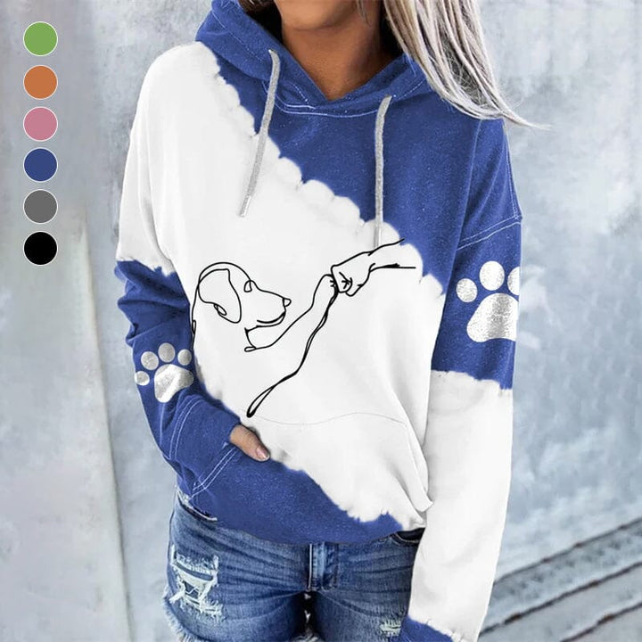 Trendy Loose Hoodie with Digital Print