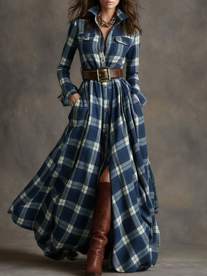 Giulietta - Maxi Check Shirt Dress