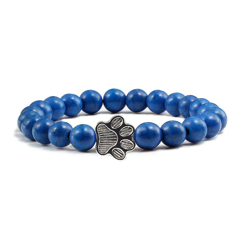 Bracelet with Paw Print Beads