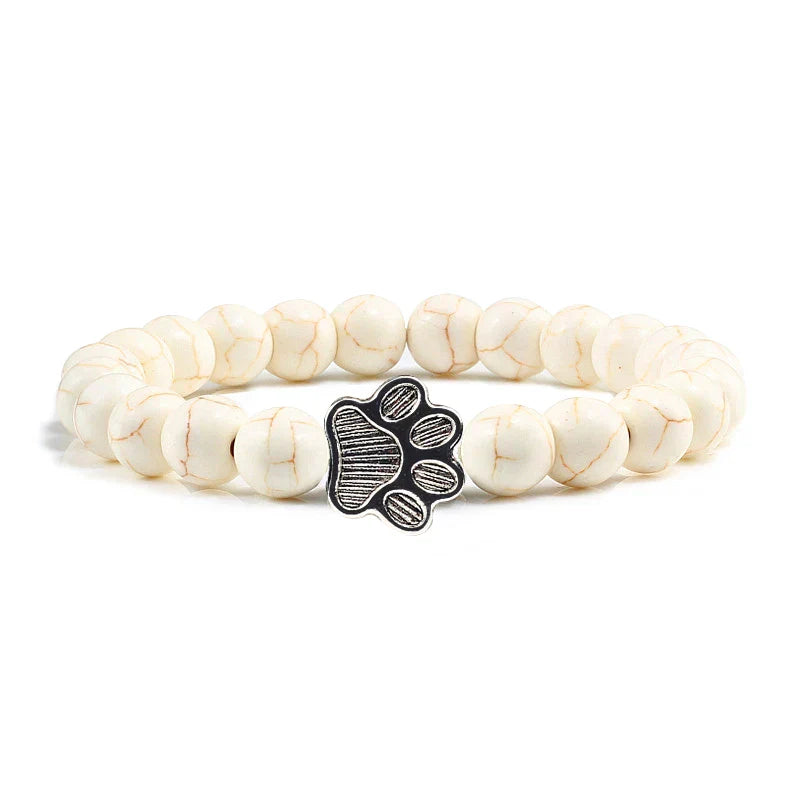 Bracelet with Paw Print Beads