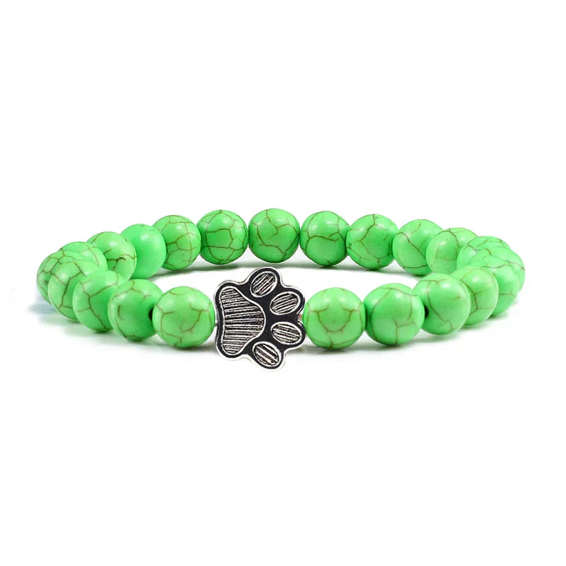 Bracelet with Paw Print Beads