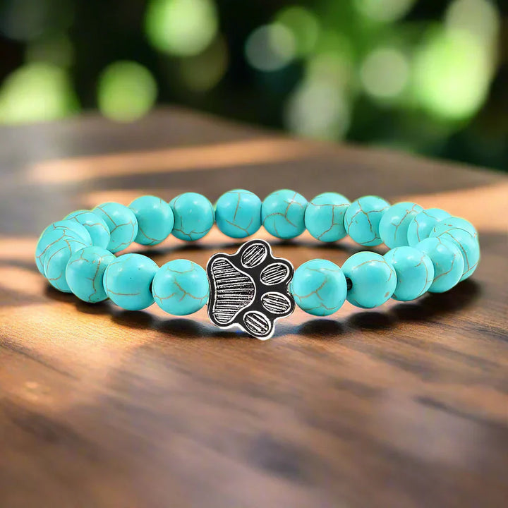 Bracelet with Paw Print Beads
