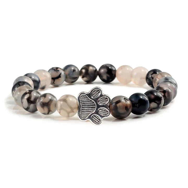 Bracelet with Paw Print Beads