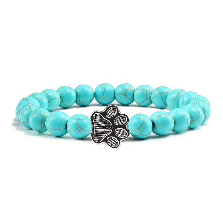 Bracelet with Paw Print Beads