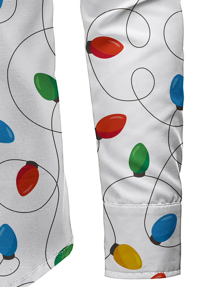 Men's Long Sleeve Xmas Fairy Lights Shirt