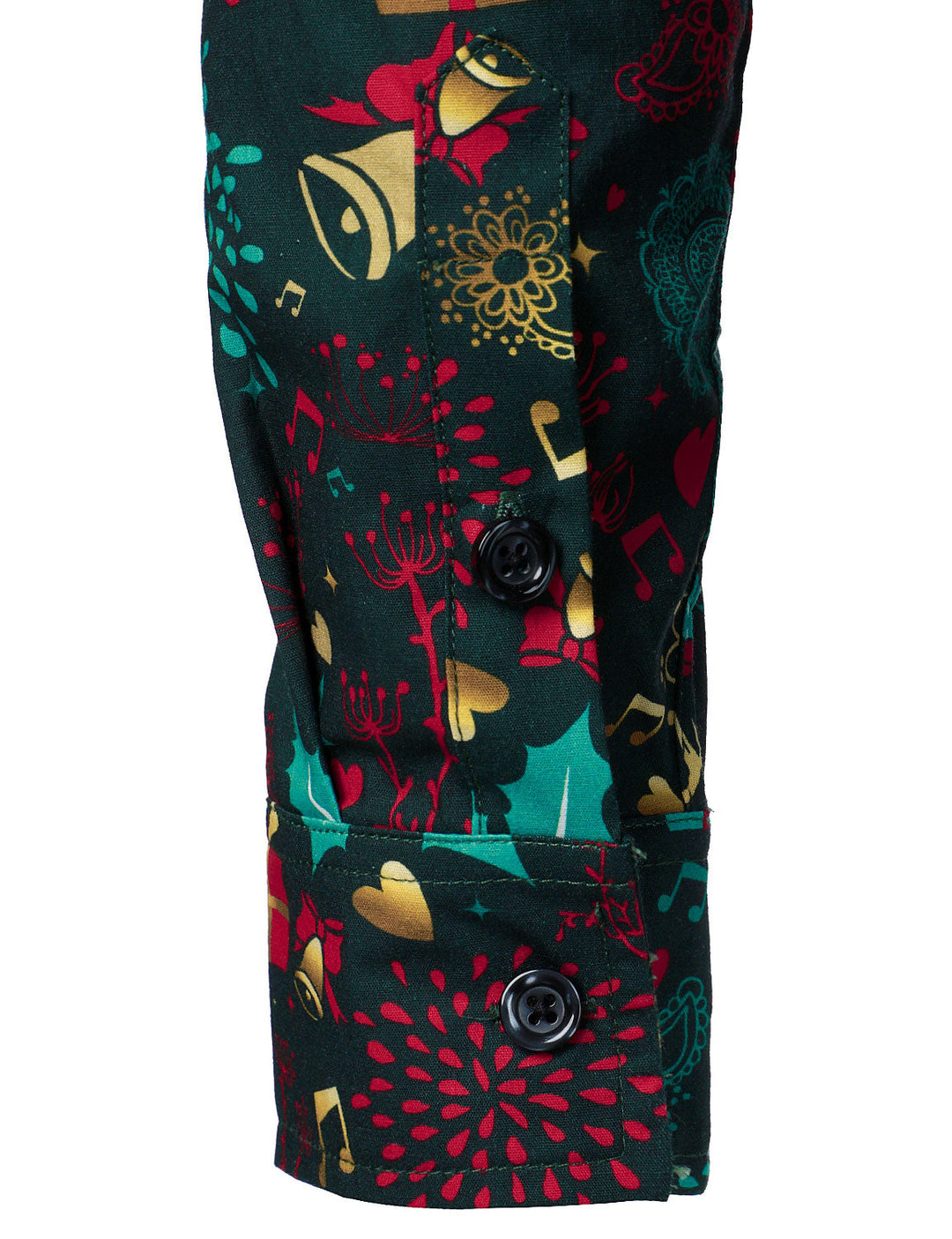 Men's Christmas Reindeer Holiday Cotton Long-Sleeve Shirt