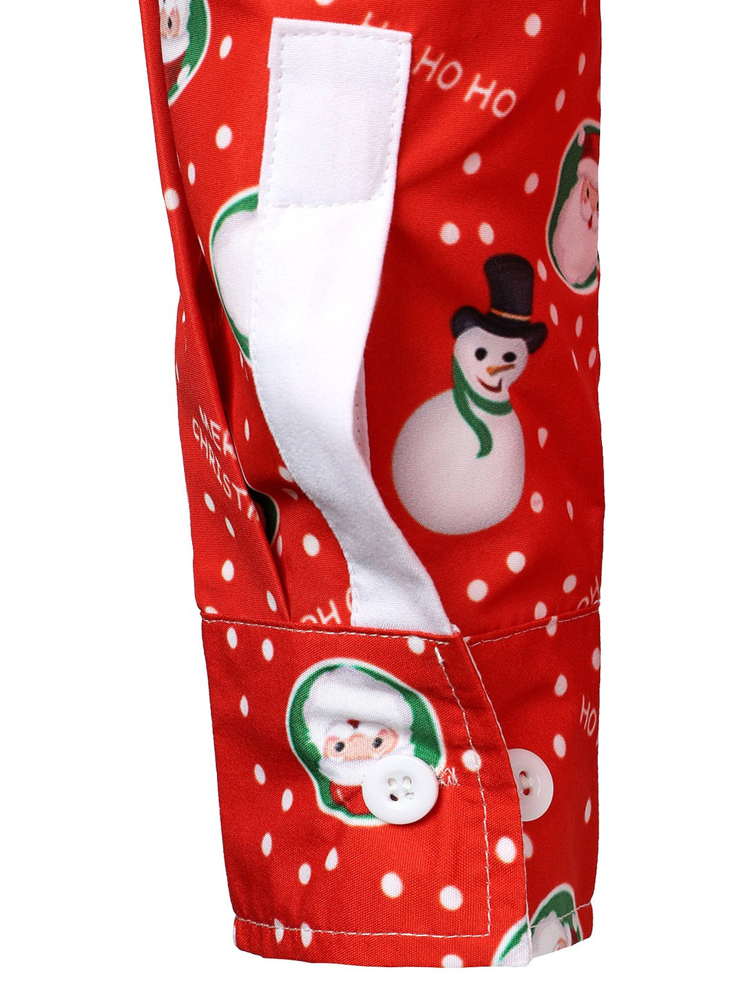 Men's Christmas Snowman Santa Print Funny Outfit Holiday Themed Long Sleeve Shirt