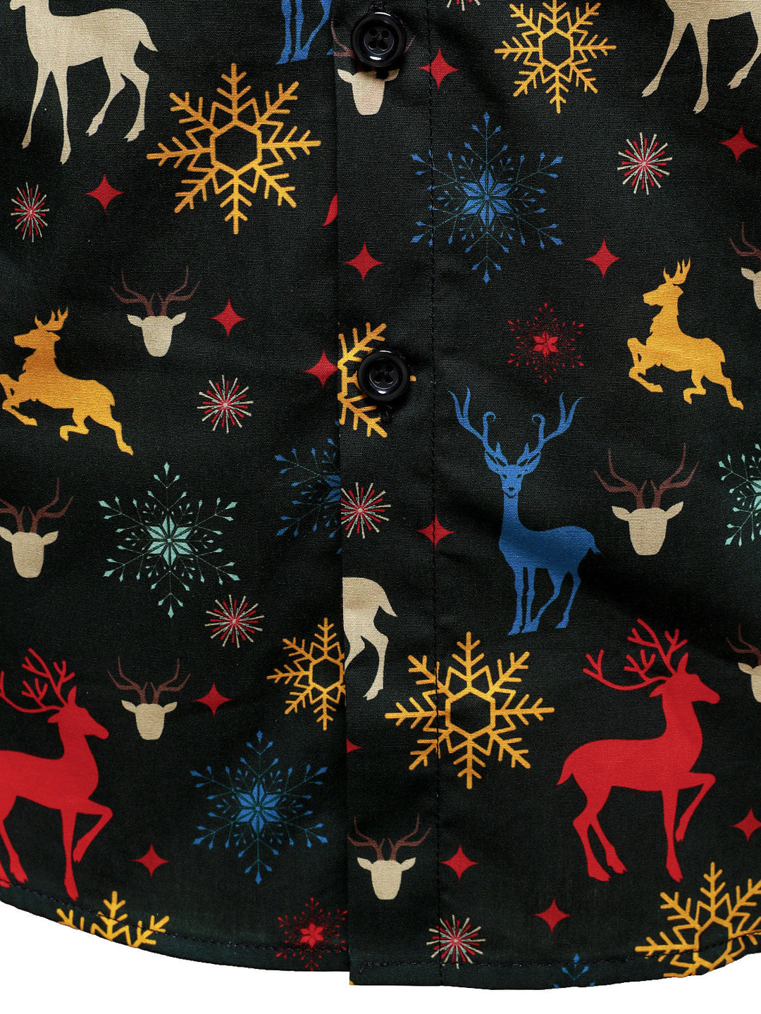 Men's Christmas Theme Festive Reindeer Holiday Long Sleeve Shirt