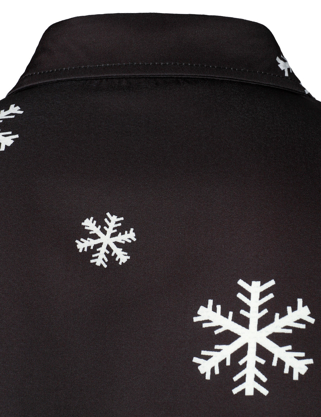 Men's Santa Button-Up Black Fun Long Sleeve Shirt