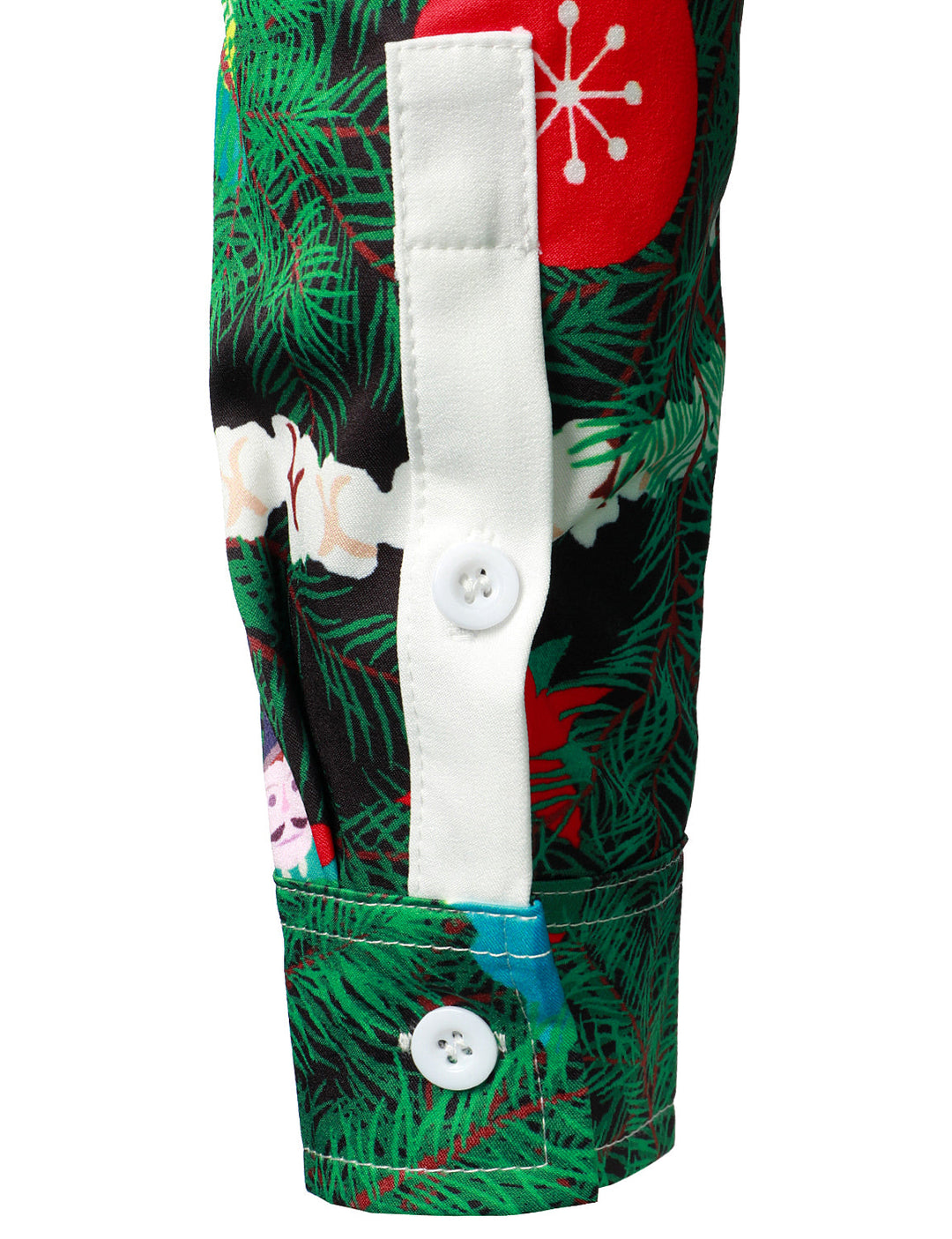 Men's Christmas Tree Camo Print Regular Fit Fun Outfit Themed Top Long Sleeve Shirt