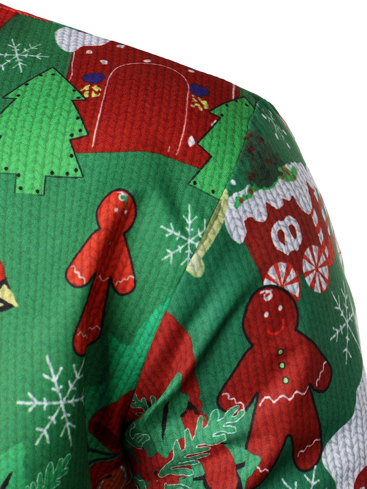 Funny Christmas Outfit Holiday Party Ugly Long Sleeve Shirt