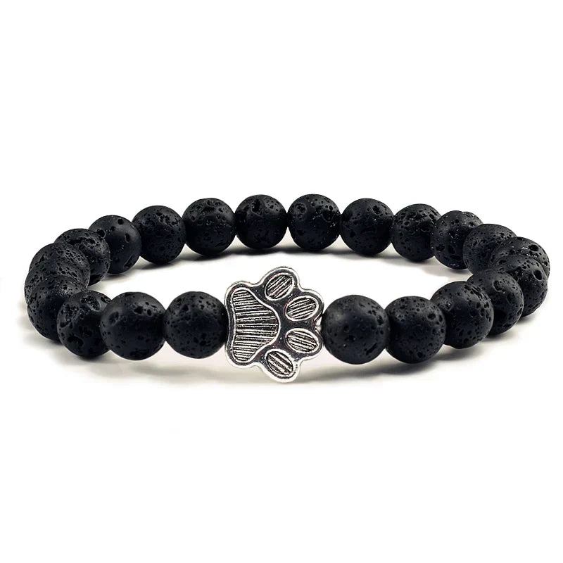 Bracelet with Paw Print Beads