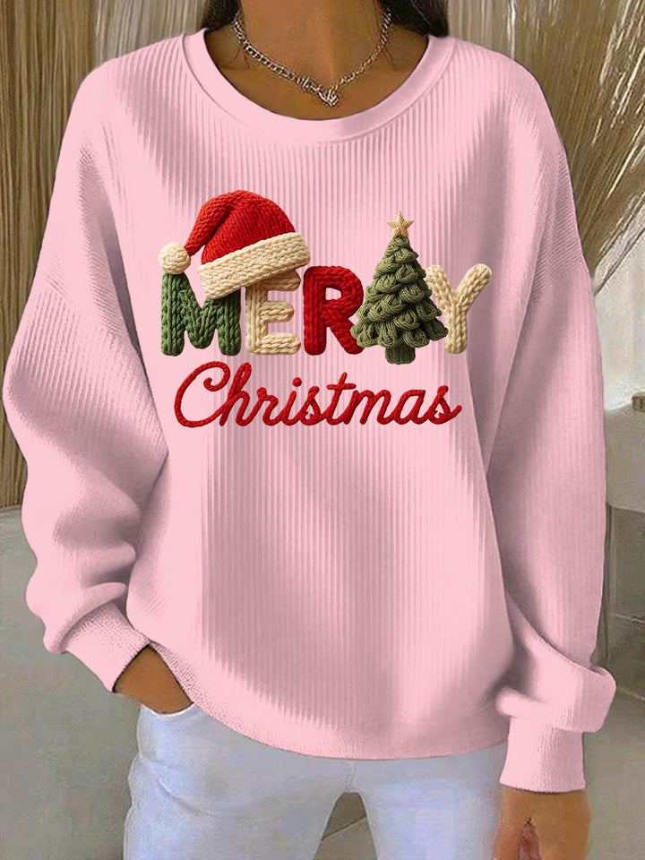 Casual Christmas Print Sweatshirt for Women