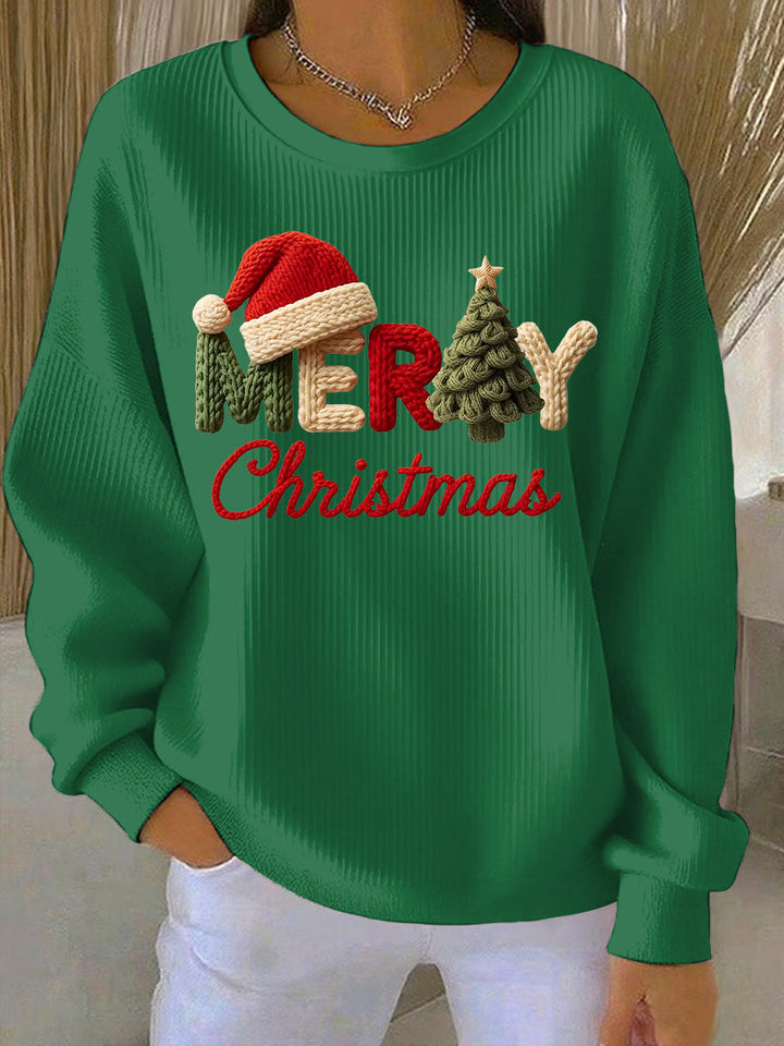 Casual Christmas Print Sweatshirt for Women