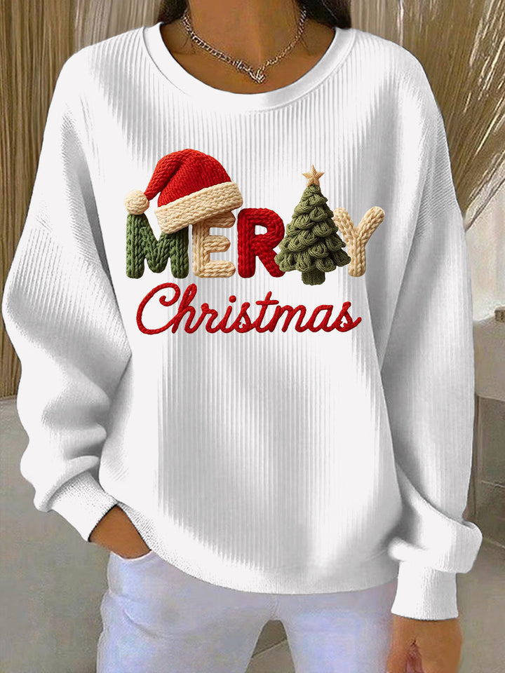 Casual Christmas Print Sweatshirt for Women