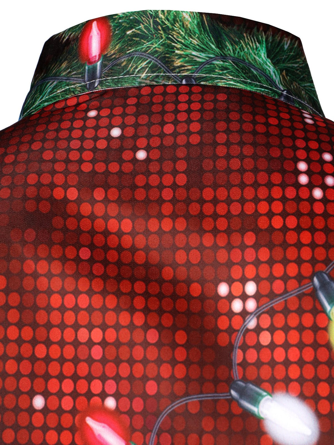 Men's Christmas Fun Outfit Theme Top Holiday Button-Down Long Sleeve Shirt