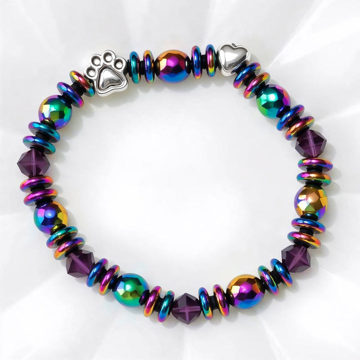 Magnetic bracelet with paw-shaped charm