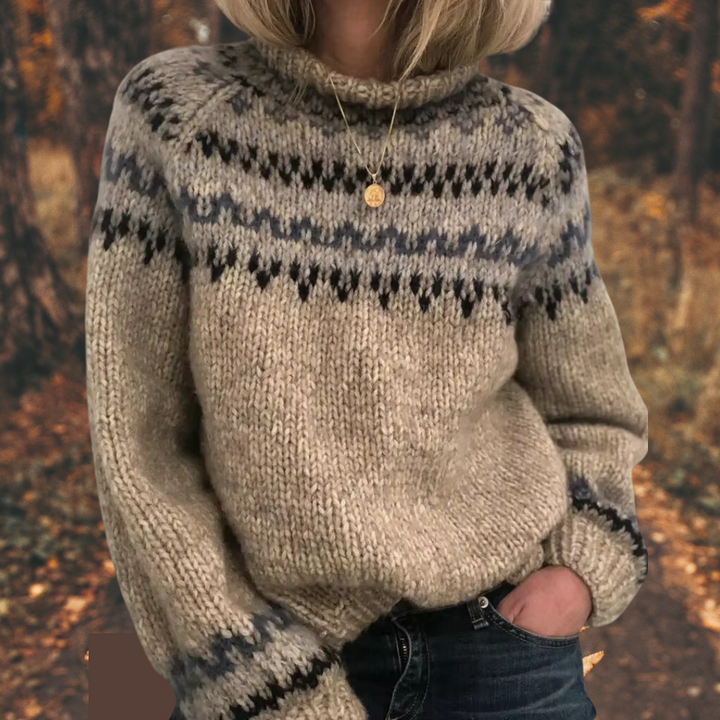 Sienna™ | Nordic Knit Pullover for Women
