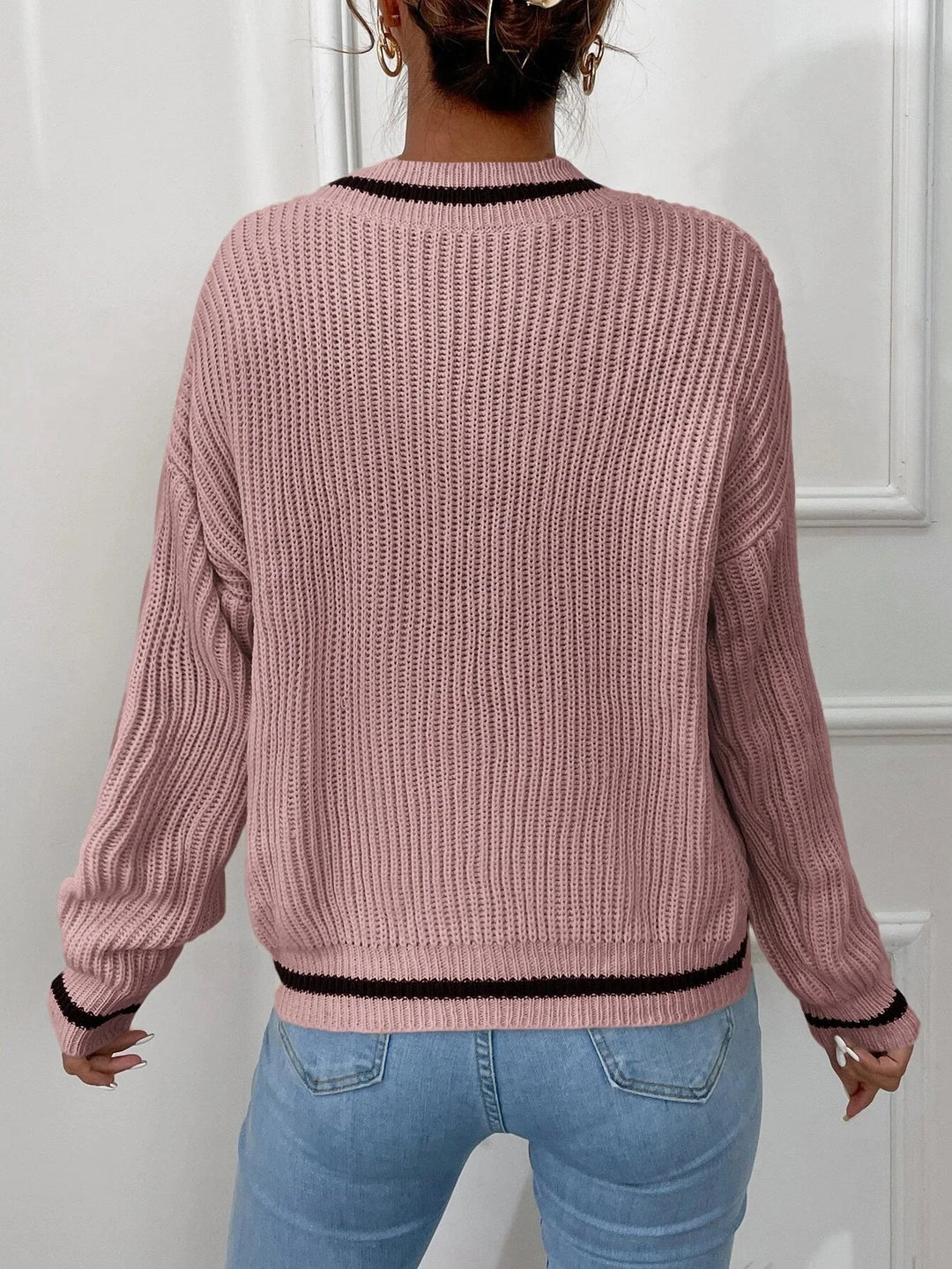 Marina | Striped Waffle Knit Sweater