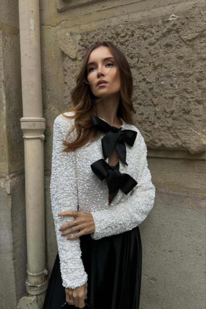 Noria™ | Modern Chic Blouse with Bow Accents