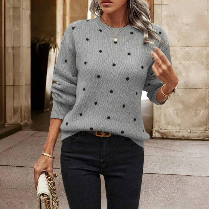 Lilah | Polka Dot Knit Pullover