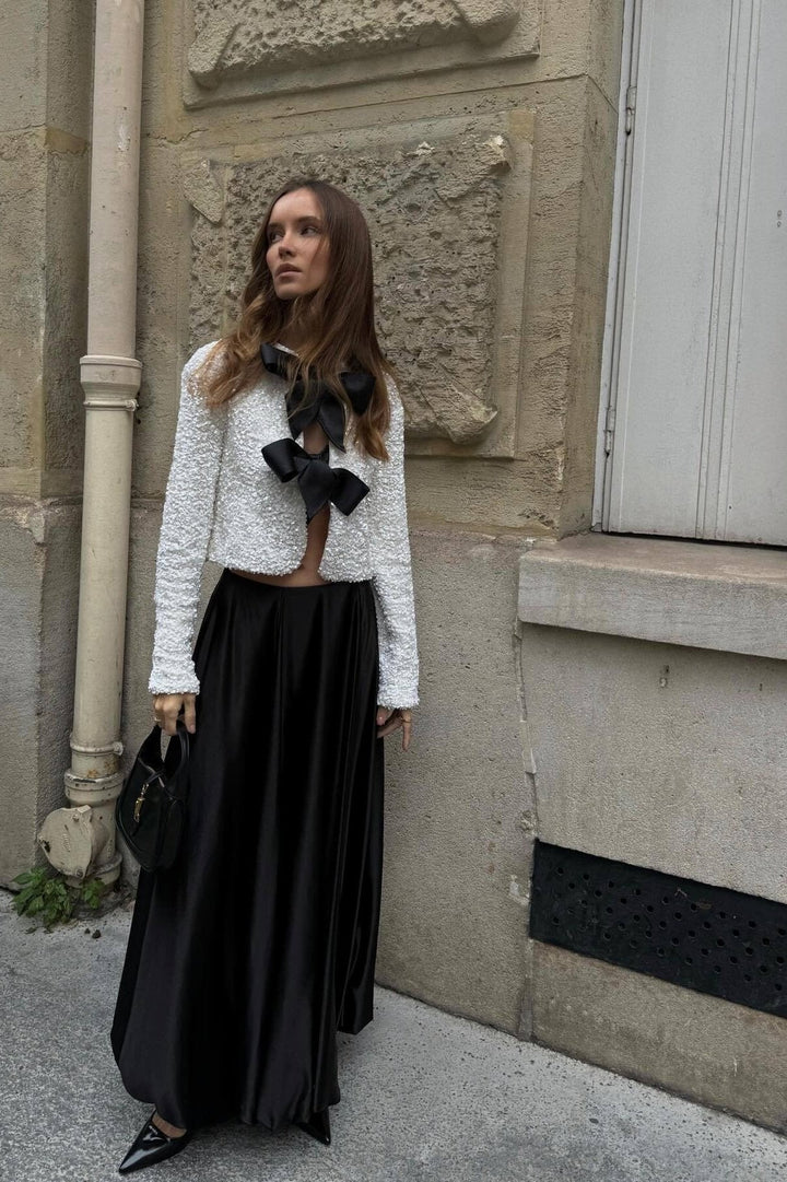 Noria™ | Modern Chic Blouse with Bow Accents