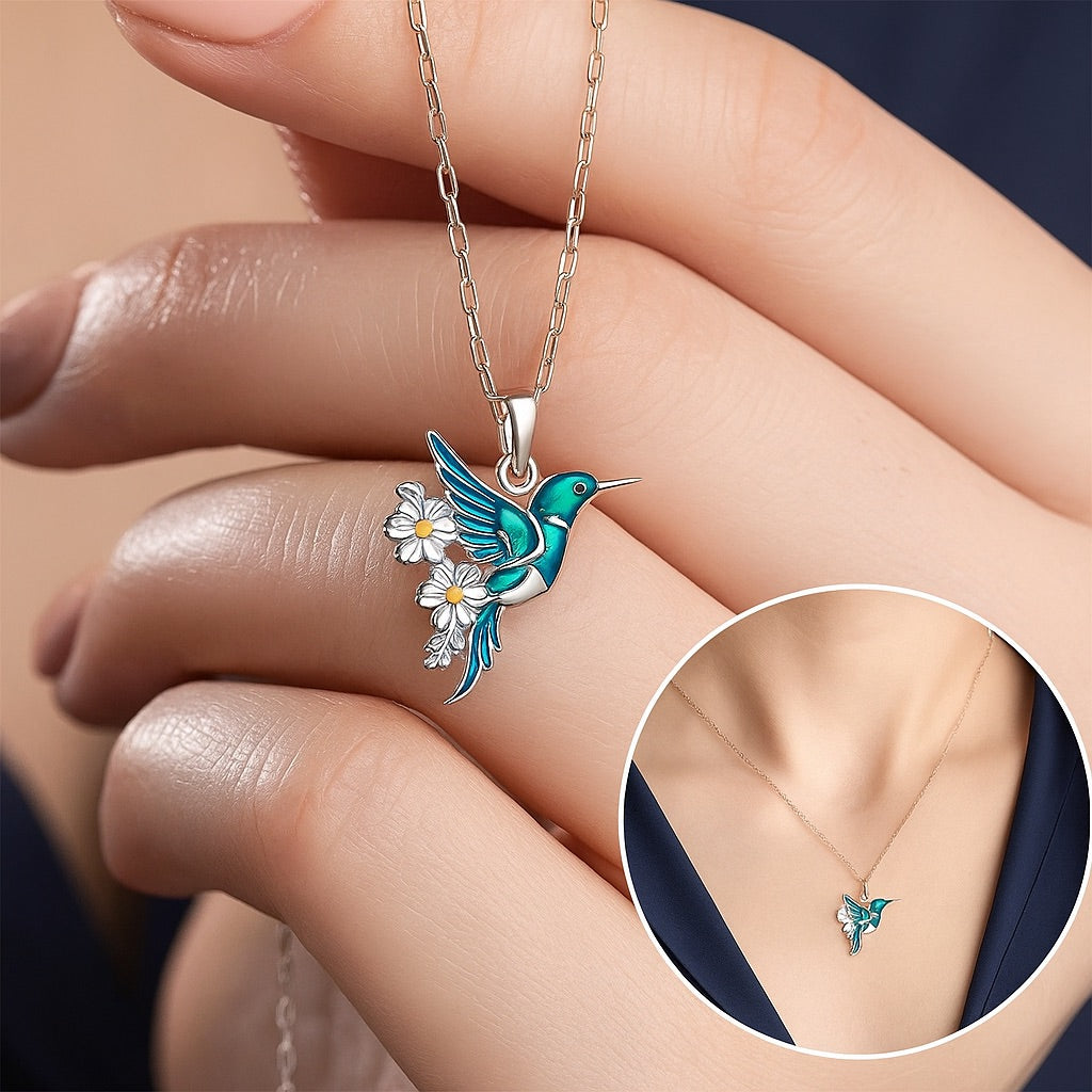 Beautiful Hummingbird Necklace + Free Earrings – Limited Offer