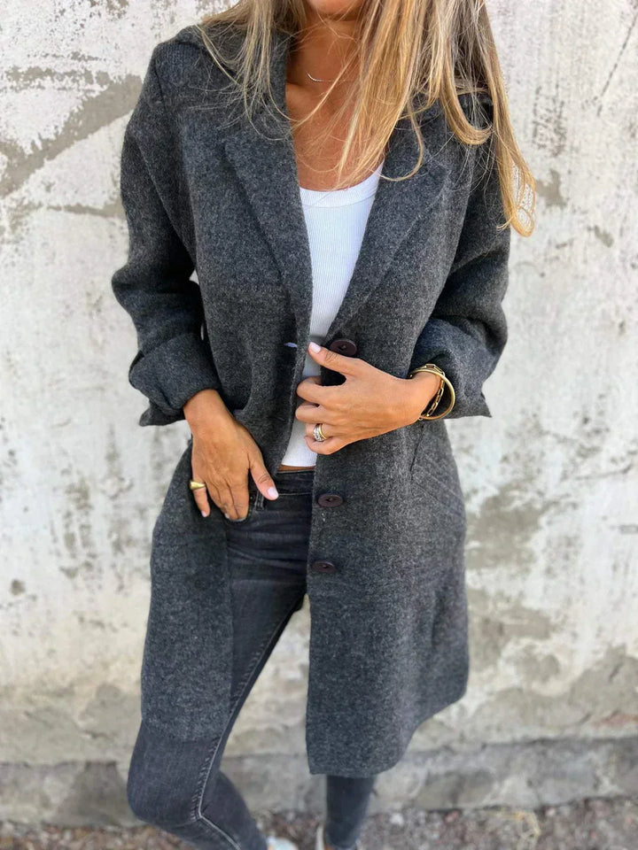 Baylea - Casual Long Wool Lapel Jacket