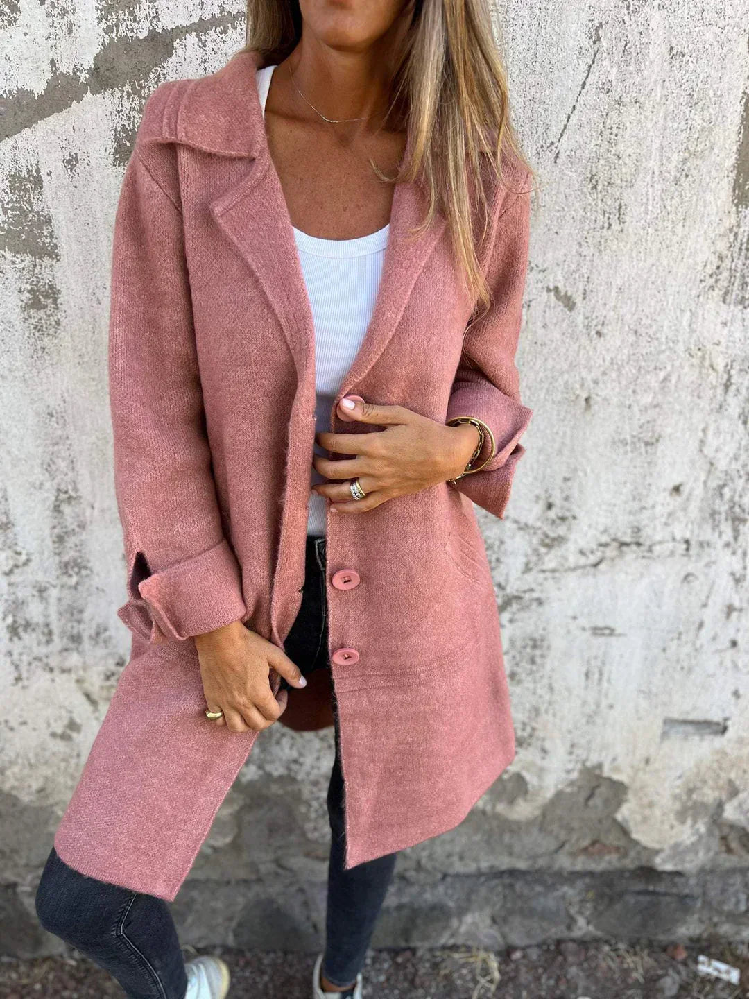 Baylea - Casual Long Wool Lapel Jacket